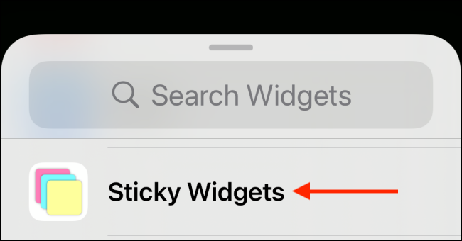 Toque un widget para ver todos los widgets disponibles.
